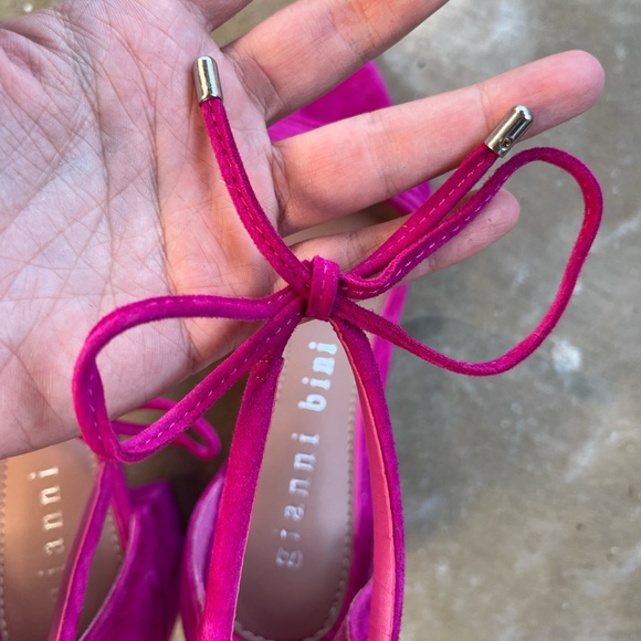 GIANNA BINI FUSCIA MODERN ANKLE BOW HEEL - Picture 6 of 7